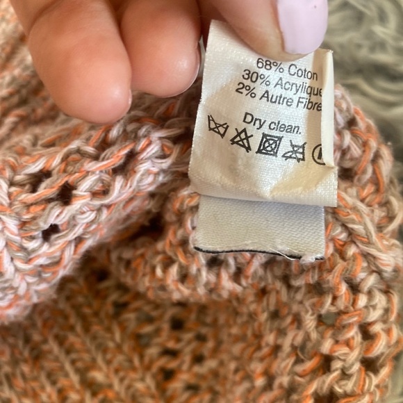 Madewell Marled Plaza Sweater Pullover Crew Neck Marled Open Peach Knit XXS - Picture 12 of 16
